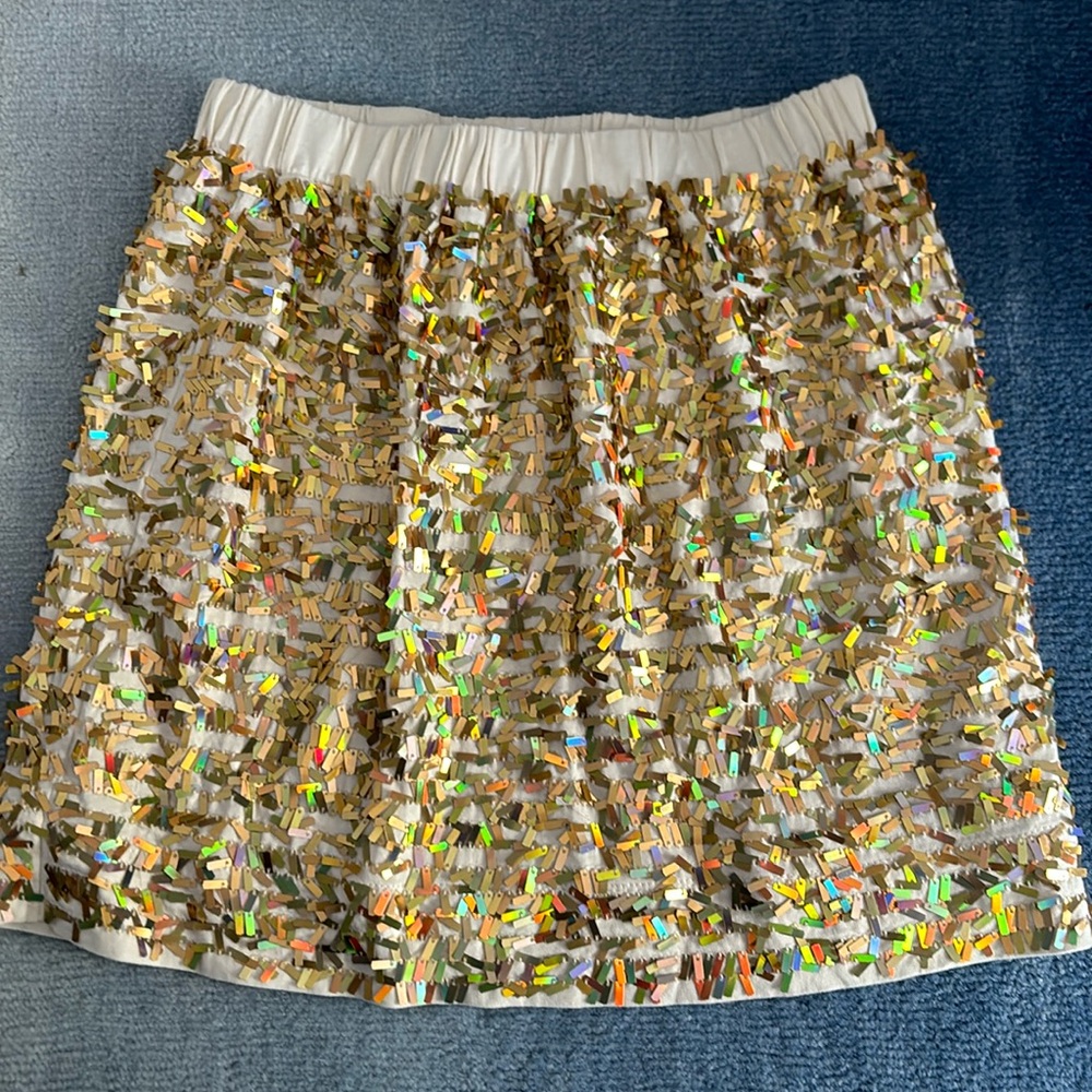 Kids CrewCuts Sz 6-7 gold sequins skirt! Worn once!